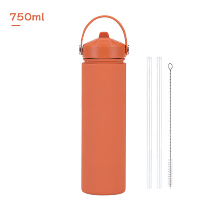 Insulated Stainless Steel Water Bottle with Straw Lid