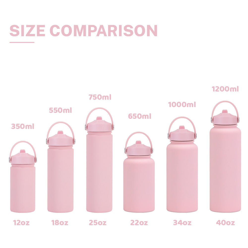 Insulated Stainless Steel Water Bottle with Straw Lid