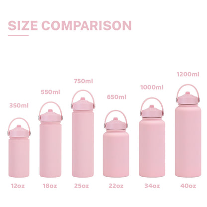 Insulated Stainless Steel Water Bottle with Straw Lid