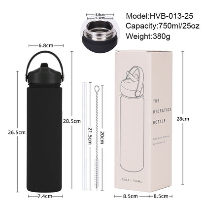 Insulated Stainless Steel Water Bottle with Straw Lid
